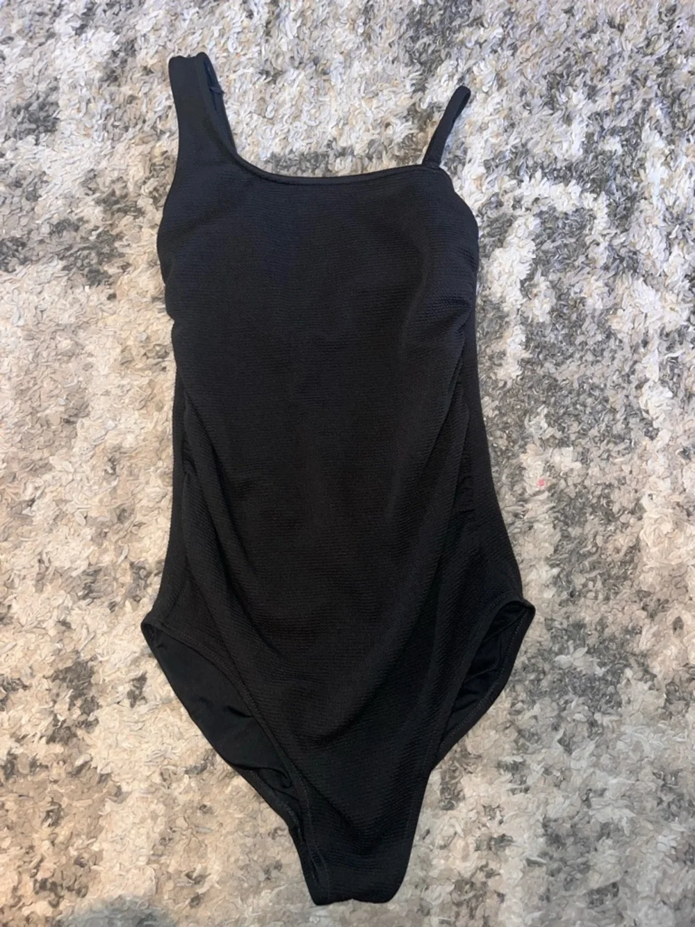 Old Navy Black One-Piece Swimsuit with ruched sides woman’s medium